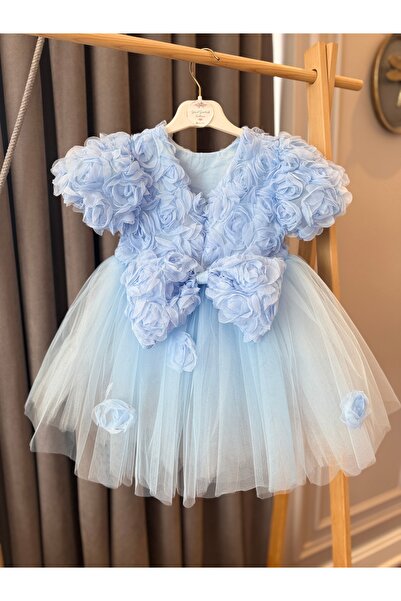 Baby Aden BabyAden φόρεμα για κορίτσια για πάρτι γενεθλίων με ανάγλυφο λουλού...