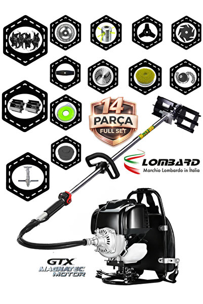 Cros LOMBARD İtaly VESAR0-14 9800 Pro Sırt Tırpan+ Akrobat Çapalama + Toprak ...