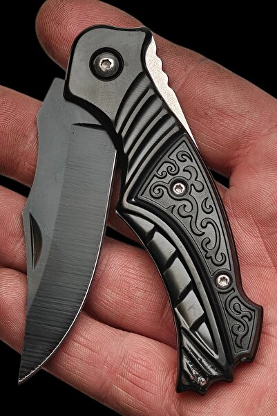 KA061 16 CM Embossed Embroidered Ottoman Motif Mini Keychain Pocket Knife