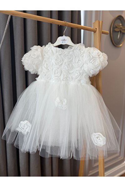 Baby Aden BabyAden φόρεμα για κορίτσια για πάρτι γενεθλίων με ανάγλυφο λουλού...