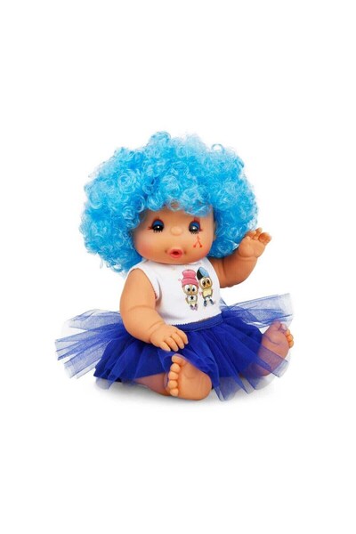 Genel Markalar Afro Kıvırcık Renkli Saçlı Bebek 23 Cm 20040