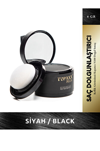 Topaxx Plus Siyah Suda Çıkmayan 4 gr Saç Dolgunlaştırıcı Dip Boya Seyrek Saç ...