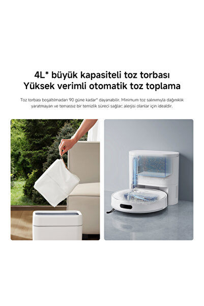 Xiaomi Robot Vacuum H40 Akıllı Robot Süpürge + Mop 10000pa (Xiaomi Türkiye Garantili)