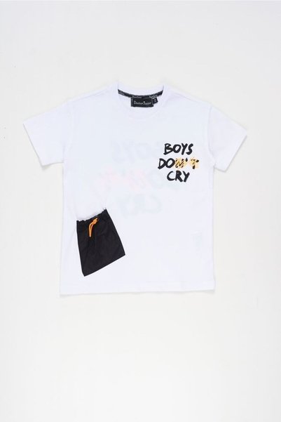 Doctor junior Erkek Çocuk Baskılı Comfort Fit 2-7 Yaş Beyaz T-shirt