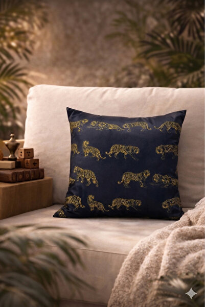 ASDİVA Διακοσμητικό κάλυμμα μαξιλαριού με ψηφιακή εκτύπωση με σχέδιο Tiger 45x45