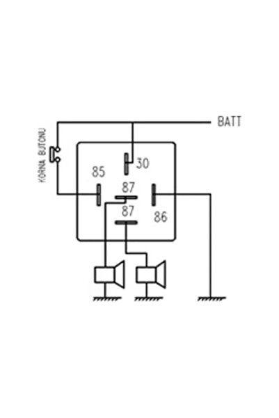 Genel Markalar İki Adet Mini Role 12v. 5 Uçlu. 40 A. Far. Korna. Fan. Lpg Röle