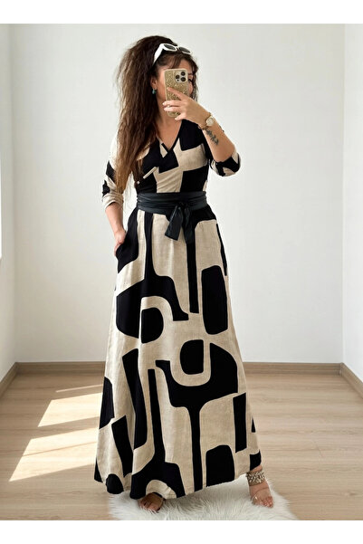 AZRA BUTİK Φόρεμα plus size - Μπεζ - Γοργόνα