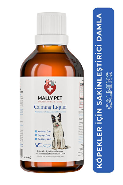 MALLY PET PROFESSIONEL PET CARE Köpekler İçin Rahatlama ve Sakinleşmeyi Destekleyici Damla Calming Liquid 50 ml