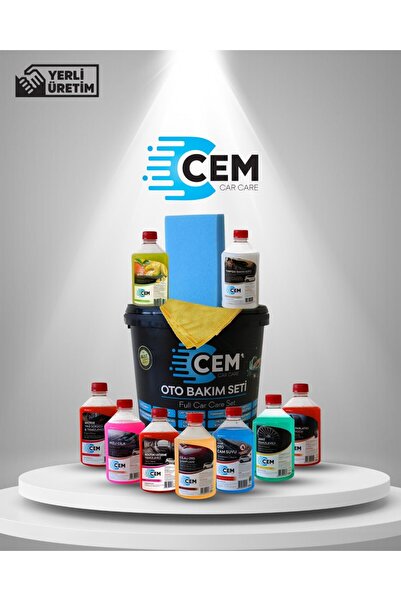 CEM CAR CARE 12 Parça Full Oto Bakım Seti, Araç Temizlik Seti