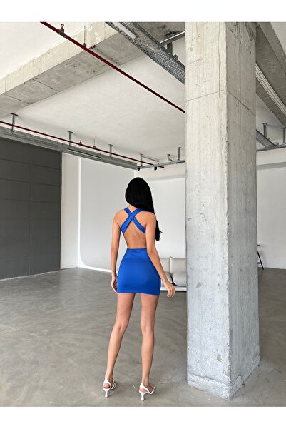 Friday Mood Γυναικείο Μίνι Φόρεμα Cross Back