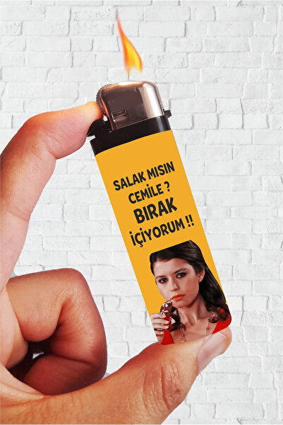 SARANG Çakmak Salak Mısın Cemile Bırak İçiyorum Baskılı Klasik Çakmak