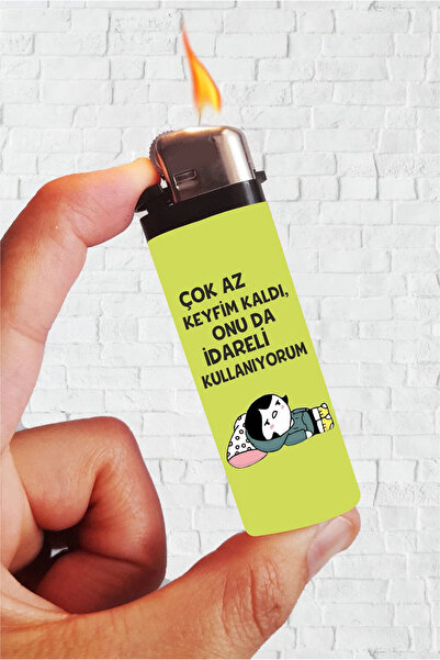 SARANG Çakmak Çok Az Keyfim Kaldı - Mood Klasik Baskılı Çakmak