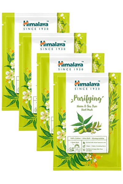 Himalaya Since 1930 Arındırıcı Kağıt Maske, Neem, Çay Ağacı, Hyaluronik Asit,...