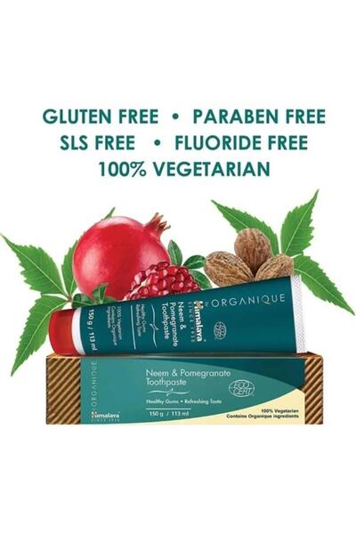 Himalaya Since 1930 Organik Diş Macunu, Neem Ve Nar Özlü, Florürsüz, Glutensi...