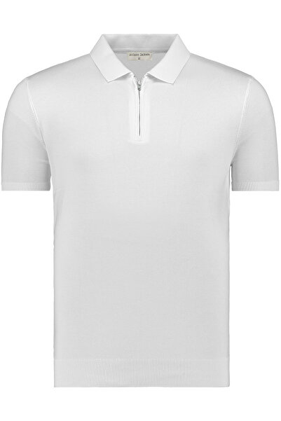 ANTHONY JACKSON Ανδρικό πλεκτό μπλουζάκι πόλο με φερμουάρ Stefano