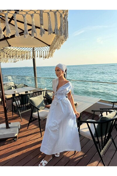 Friday Mood Γυναικείο φόρεμα με λουλούδια με λεπτομέρεια με κορδόνι