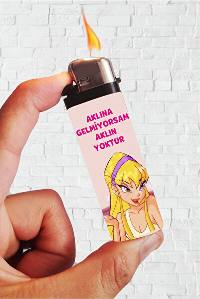 SARANG Çakmak Stella Aklına Gelmiyorsam Winx Full Kaplamalı Gazlı Çakmak