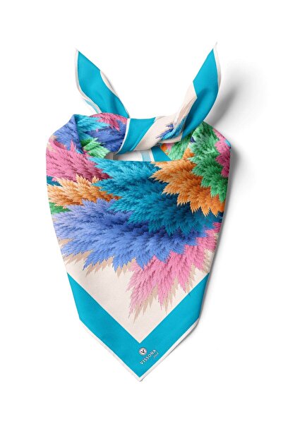 Vissona %100 İpek Kadın Desenli Bandana 80x80