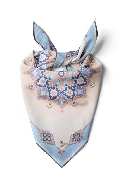 Vissona %100 İpek Kadın Desenli Bandana 80x80