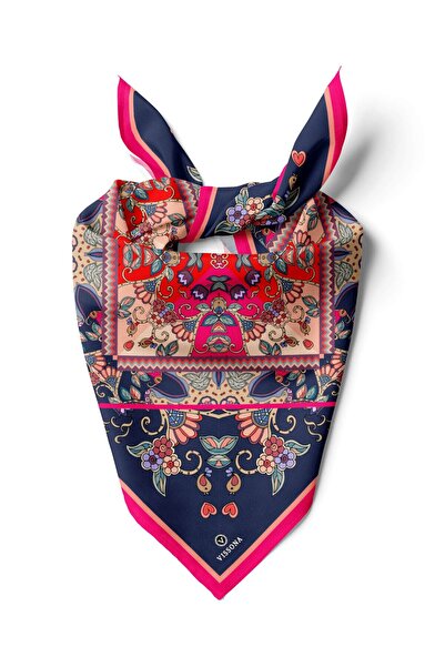 Vissona %100 İpek Etnik Desenli Kadın Bandana