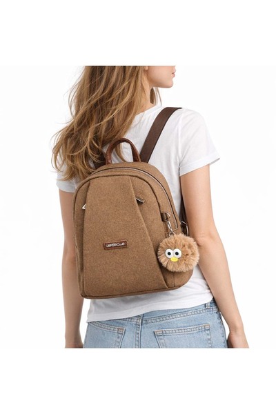 deri,se club Tan γυναικείο πολυτελές σακίδιο πλάτης πολλαπλών διαμερισμάτων μ...