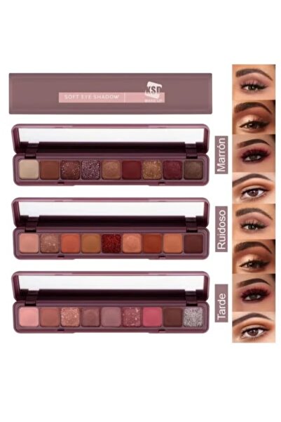KSD Multi-Colored Eyeshadow Palette 3 Types Tarde -Marron-Ruidoso