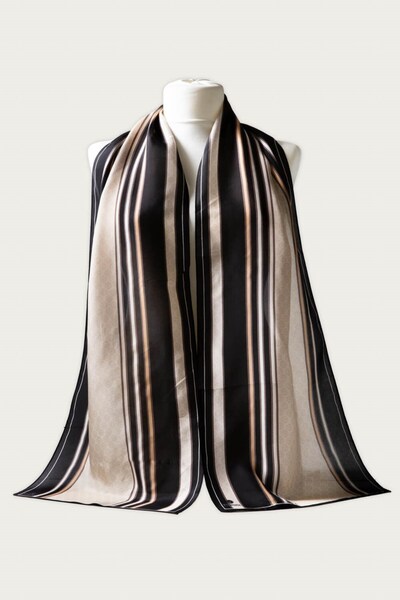Vissona 100% Silk Headscarf for Women - 12"x 27"/30 * 170cm Hair Scarf Silk H...