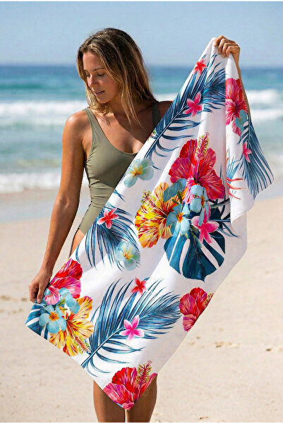 AİRYCOT Πετσέτα για την παραλία και Flower Designli Beach