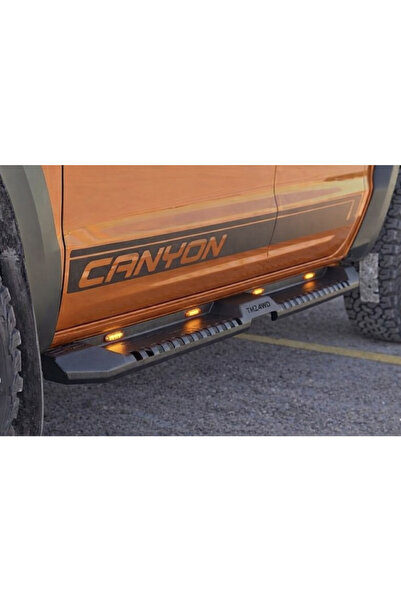 TMZ Garage Ford Ranger 2012-2022 LED’li (4x4 YAZILI) Yan Basamak Takımı | Dem...