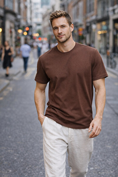 WE&ME Ανδρικό μπλουζάκι με λαιμόκοψη ποδηλάτου από βαμβακερό μείγμα Diegonel ...