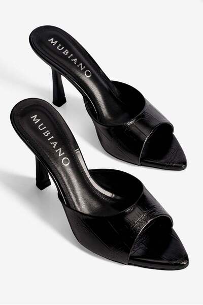 Mubiano Γυναικείες παντόφλες στιλέτο με μυτερή μύτη και σχέδιο κροκόδειλου, α...