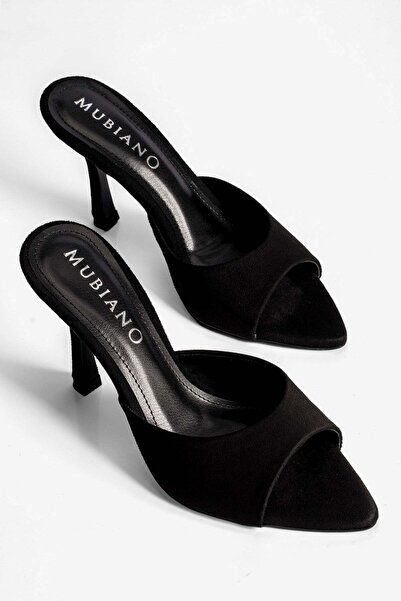 Mubiano Γυναικείες παντόφλες με ανοιχτό τακούνι, με μυτερή μύτη, σε χρώμα σου...