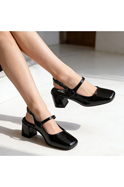 Tmall Pantofi sport damă, cu toc gros, din piele ecologică, P1286, negri