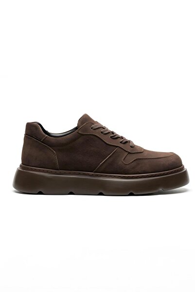 Ahmed Hamdi Bey Moreno Brown Nubuck Men's Leather Shoes