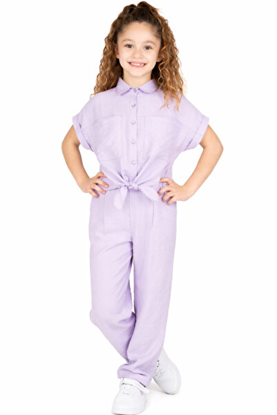 Alin Alp 6-10 Years Old Girls' Lilac Shirt and Pants Stylish Set-7/8 Y