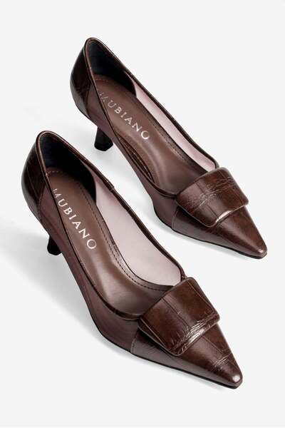 Mubiano Γυναικεία παπούτσια με τακούνι κροκόδειλου στιλέτο με λεπτομέρεια από...