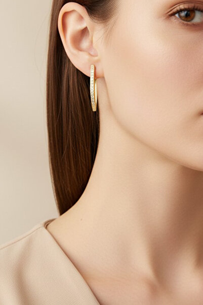 XUPING JEWELRY STİL İNCİSİ/XUPING JEWELRY ÜÇGEN UZUN TAŞLI KÜPE