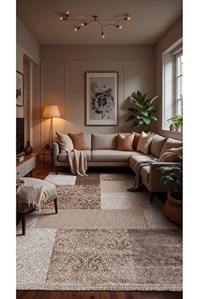 Saray Halı Crystal CR04B Modern Dokuma Pamuk Taban Halı