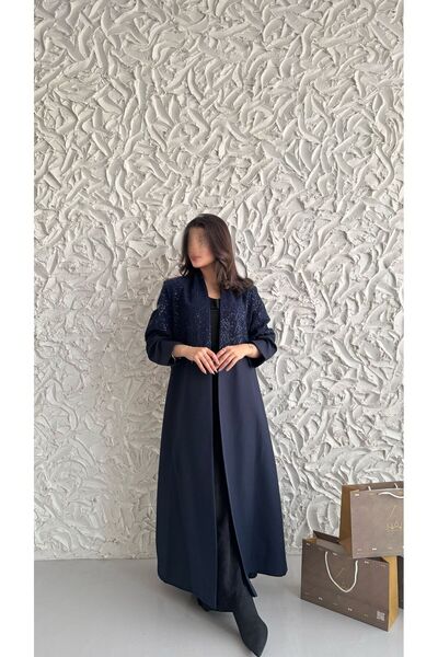 river abaya بليزر عبايه ترتر كحلي