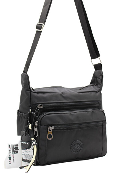 Bevitton Дамска чанта за през рамо 4100 - Водоустойчива черна материя