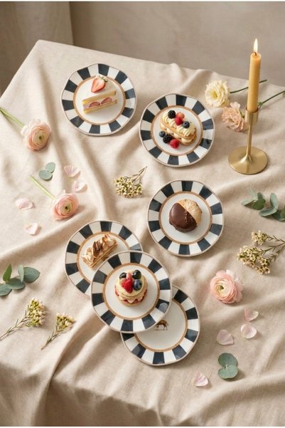 Bernardo Natural Porcelain 6 Piece Porcelain Cake Set