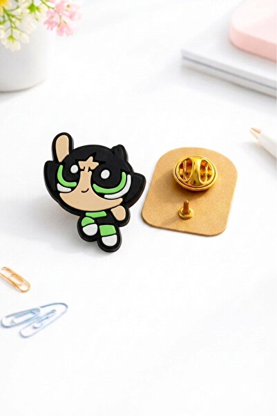 excarpin Powerpuff Girls Buttercup Şık ve Estetik Broş Rozet