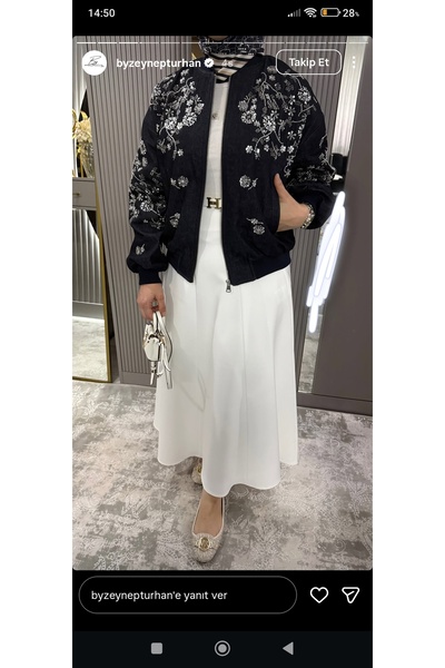 Safgiyim44 Sequin Embroidered Bomber Jacket - Black