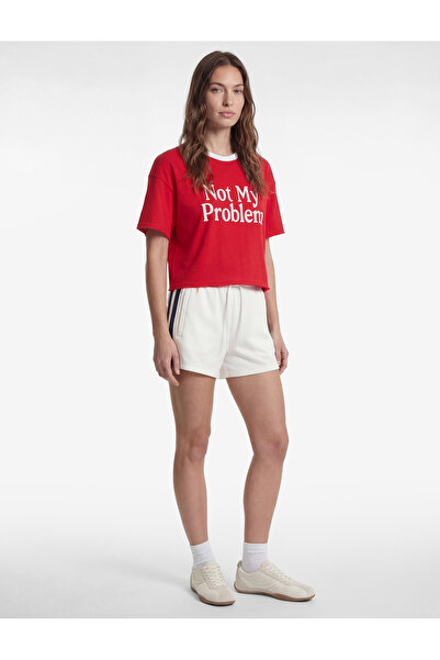 Koton Printed Half Sleeve Crew Neck Oversize Sports T-Shirt