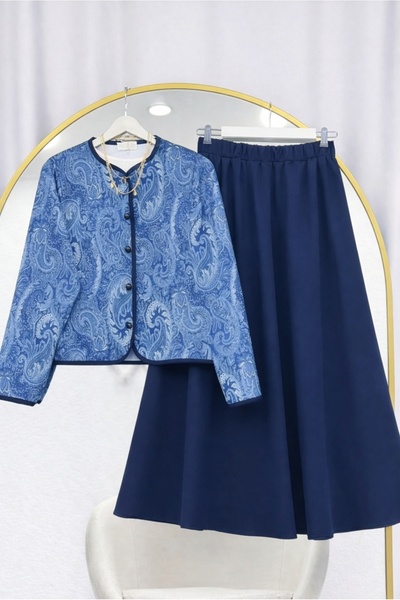 MODA VEDAT ΣΕΤ ΜΕ ΣΧΕΔΙΟ ΣΑΛΙ ΜΕ ΜΠΟΥΦΑΝΤΑ ΦΟΥΣΤΑ --0560