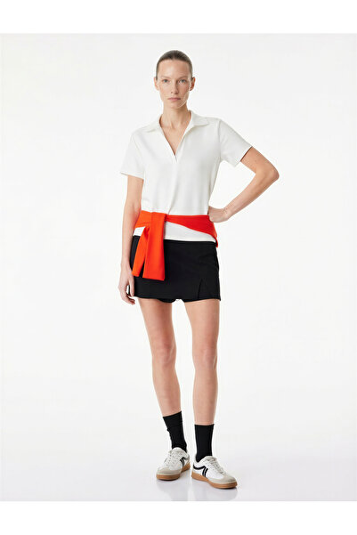 Koton Μπλουζάκι με κοντό μανίκι και λαιμόκοψη πόλο σε κανονική εφαρμογή