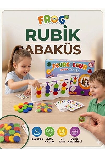 Tıfıl Toys Four Colour Rubik Abakus - 24 Kartlı Çocuklar İçin Geliştirici Str...