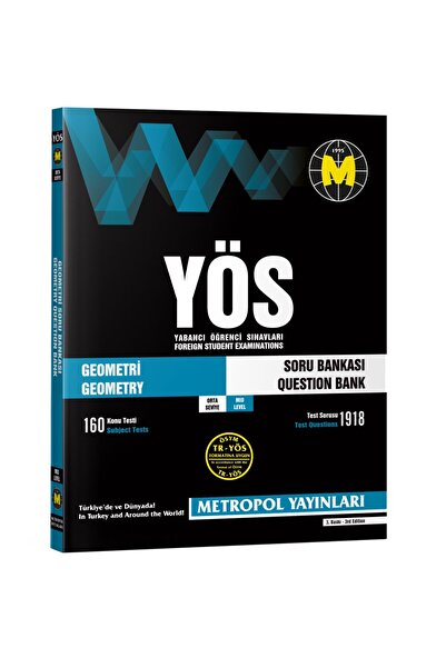 Metropol Yayınları TR-YÖS GEOMETRİ SORU BANKASI (ORTA SEVİYE)