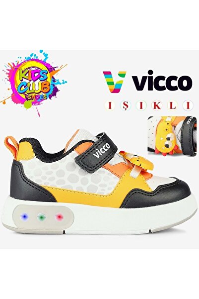 Vicco Borka Lighted Orthopedic Children's Sports Shoes Black