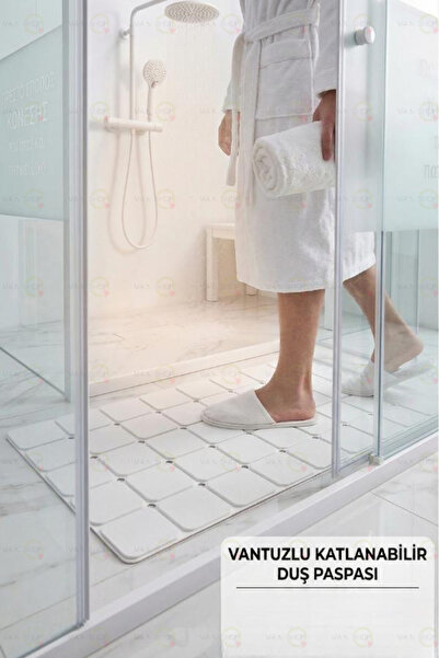 MAİN SHOP 2 τεμάχια χαλάκι μπάνιου και ντους με βεντούζα αντιολισθητικό χαλάκ...